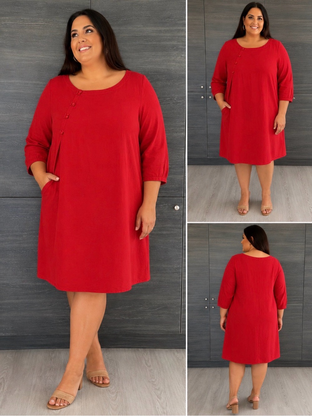 Kleen Linen Plus Sized Dress